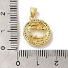 Zodiac Theme Brass Micro Pave Cubic Zirconia Pendants KK-M273-05B-G-3