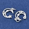 925 Sterling Silver Pave Clear Cubic Zirconia Charms STER-A049-08A-S-2