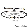 Adjustable Brass & Acrylic Beads Slider Bracelets NV0249-4-2