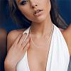 Simple Long Chain Necklace Stainless Steel Sweater Necklace Adjustable Chain Necklace Bold Snake Chain Necklace Trendy Statement Necklace Neck Jewelry for Women JN1102A-6