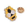 Busy Bees with Honeycomb Enamel Pins JEWB-B029-02B-3