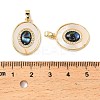 Brass Paua Shell Pendants KK-G538-38G-01-3