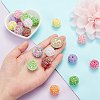 20Pcs 10 Colors AB Color Plated Acrylic Rhinestone Beads OACR-PH0004-01-11