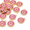 Golden Plated Alloy Enamel Charms ENAM-S118-08G-4