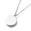 304 Stainless Steel Stamping Blank Tag Pendant Necklaces NJEW-I240-13-3