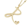 304 Stainless Steel Pendant Necklaces NJEW-H029-02G-R-1