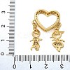 Brass Micro Pave Cubic Zirconia Pendants KK-M319-08G-3