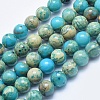 Natural Aqua Terra Jasper Beads Strands G-E444-14A-8mm-1