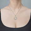 Non-Tarnish 201 Stainless Steel Sun Pendant Necklace NJEW-OY002-11-2