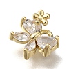 Rack Plating Brass Micro Pave Cubic Zirconia Charms KK-M014-02C-G-2