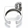 Brass Micro Pave Cubic Zirconia Cuff Rings RJEW-S045-025P-NR-4