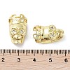 Rack Plating Skull Brass Micro Pave Cubic Zirconia Pendants KK-E102-19G-3