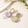 Zinc Alloy Resin Dangle Stud Earrings FS-WG37519-08-2