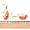 Glass Braided Beads Dangle Earrings EJEW-MZ00746-03-5