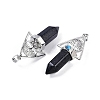 Synthetic Blue Goldstone Faceted Pointed Bullet Big Pendants G-H076-02P-04-2