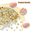 1200Pcs 2 Colors Brass Crimp Beads KK-FS0001-38-2
