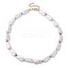 Plastic Imitation Pearl with Acrylic Beaded Necklaces for Women NJEW-JN04662-3