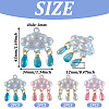 8PCS 4Colors Acrylic & Handmade Gold Sand Lampwork Pendants PALLOY-TA0002-45-3