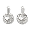 Rack Plating Brass Clear Cubic Zirconia Pendants KK-M102-22P-A-1