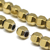 Electroplate Non-magnetic Synthetic Hematite Beads Strands X-G-T061-50B-3