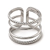 Non-Tarnish 304 Stainless Steel Open Cuff Rings RJEW-Z018-07P-2