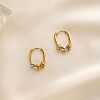 Two Tone 304 Stainless Steel Hoop Earrings WGB54D4-03-1