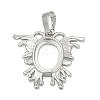 Brass Pendant Cabochon Settings KK-S521-17D-P-1