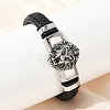 Braided Microfiber Leather Cord Bracelets BJEW-D304-19AS-01-4