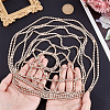 1Pc Rhinestone Mesh Headpiece Cap AJEW-HY0002-55G-4