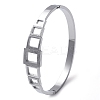 304 Stainless Steel Hinged Bangles for Women BJEW-A011-17P-4