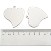 201 Stainless Steel Heart Stamping Blank Tag Pendants STAS-S031-16-3