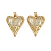 Brass Micro Pave Cubic Zirconia Pendants KK-I358-068G-06-1