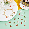 80Pcs 2 Colors Light Gold Plated Alloy Enamel Pendants ENAM-UN0001-14-2