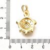 Brass Micro Pave Cubic Zirconia Pendants KK-G519-18G-01-3
