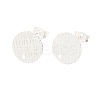 304 Stainless Steel Ear Stud Findings STAS-O119-14C-S-1