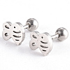 Tarnish Resistant 201 Stainless Steel Barbell Cartilage Earrings EJEW-R147-22-1