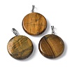 Natural Tiger Eye Pendants G-A259-04P-02-1