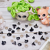 100 Sets 5 Style Oval Plastic Craft Safety Screw Noses DOLL-GF0001-03-4