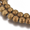 PVD Vacuum Plating Magnetic Synthetic Hematite Beads Strands G-I276-02B-6mm-1