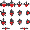 14Pcs 7 Styles Rack Plating Alloy Enamel Pendants FIND-SC0015-17-1