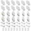 60Pcs 2 Size 304 Stainless Steel Clip-on Earring Findings STAS-UN0051-68-1