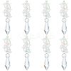 8Pcs Glass Pendants PALLOY-SP00008-1