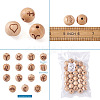 Natural Undyed Beech Beads WOOD-BT0001-04-10