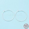 925 Sterling Silver Hoop Earring Findings STER-D035-24S-4