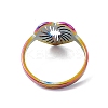 Ion Plating(IP) 201 Stainless Steel Hollow Out Heart Adjustable Ring for Women RJEW-C045-02M-3