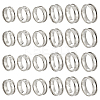 24Pcs 6 Styles 201 Stainless Steel Grooved Finger Ring Settings STAS-ME0003-12P-1