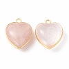 Natural Rose Quartz Pendants G-C005-01G-15-3