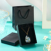 1Pc Dried Flower Stainless Steel Cable Chain Necklaces NJEW-TA0001-19B-8