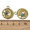 Synthetic Turquoise Sun and Moon Pendants STAS-P406-06G-3