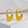Oval Brass Hoop Earrings for Women EJEW-G391-09G-1